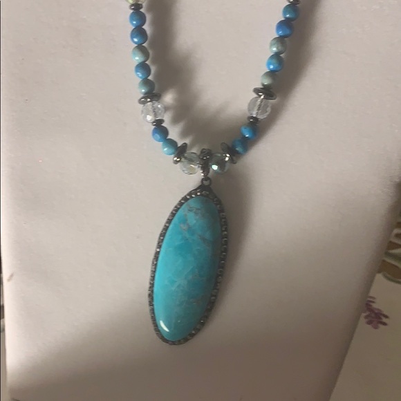 Handcrafted Genuine Turquoise Necklace set - Picture 7 of 12
